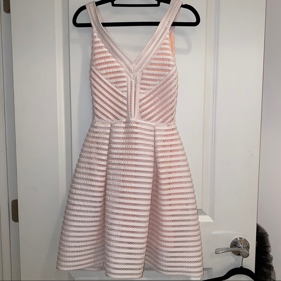 Maje baby pink mesh babydoll dress - Picture 1 of 4